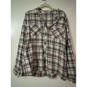 Fossil Flannel Shirt - Womens Large